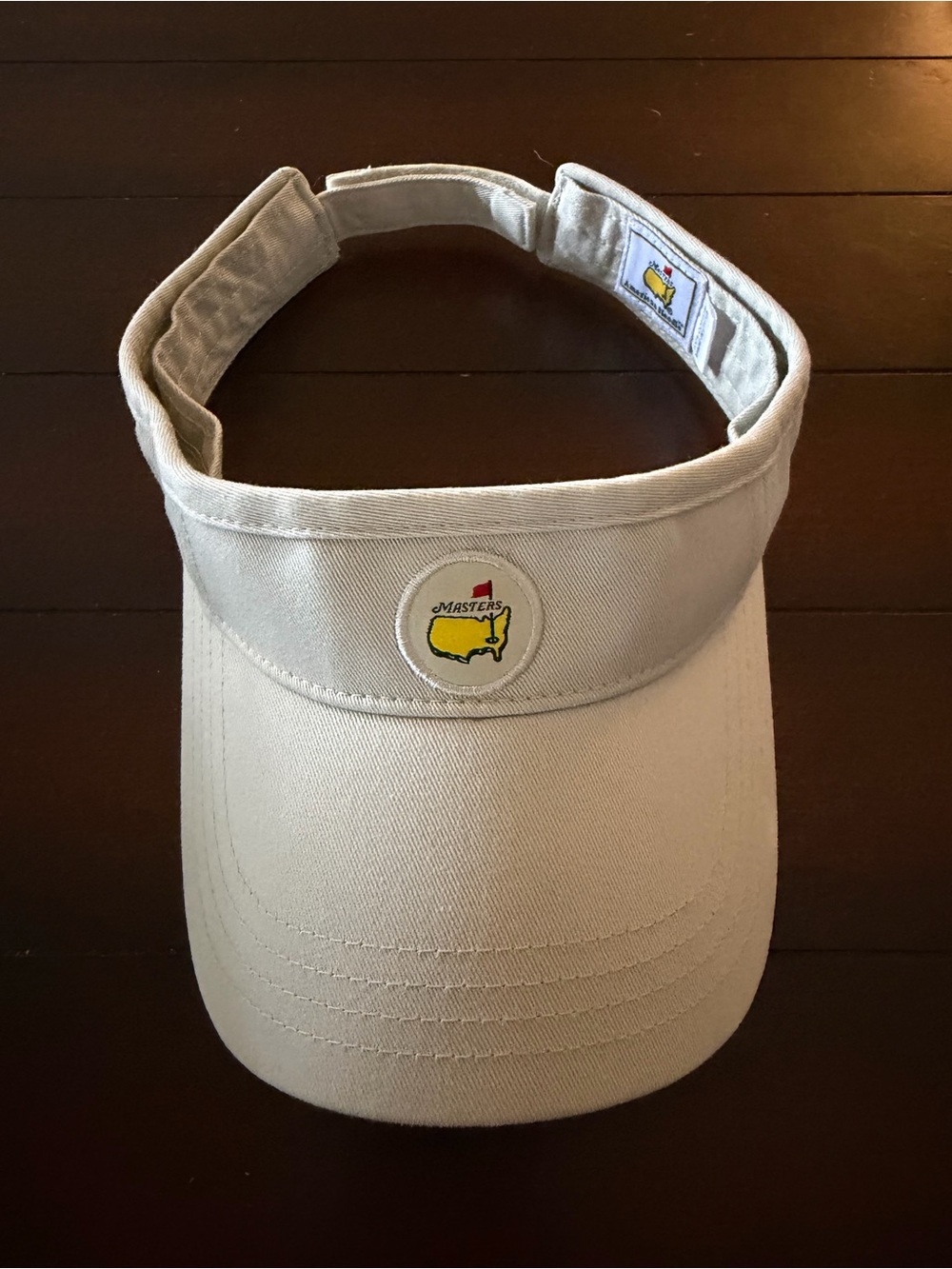 Masters Cream Golf Visor with Embroidered Masters Emblem